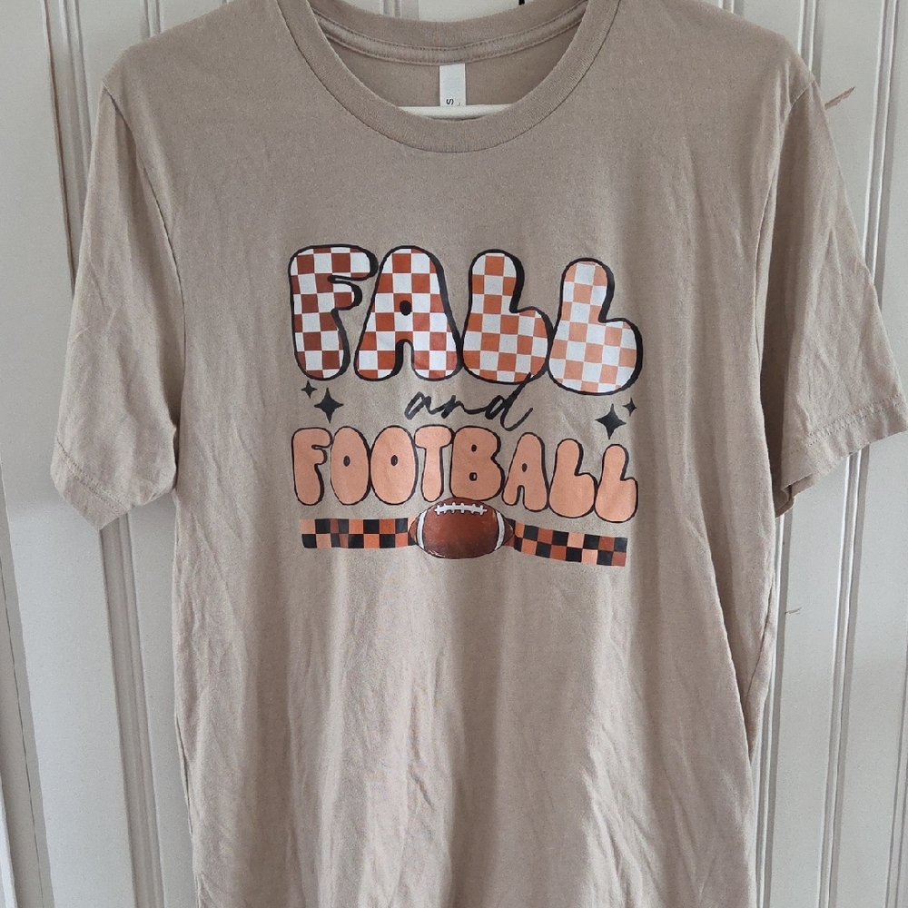 Canvas Womens Fall & Football Tshirt Large